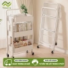 Kệ Bỉm Sữa Gấp Gọn 3 Tầng Xe Đẩy Thép Cacbon Chống Gỉ - Giá Ưu Đãi 359k