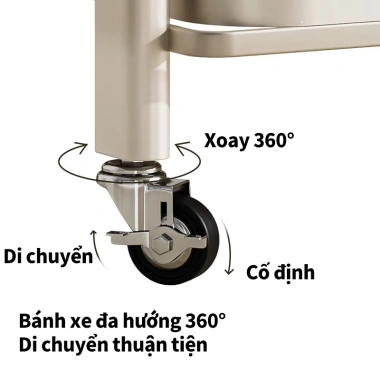 Kệ Bỉm Sữa Gấp Gọn 3 Tầng Xe Đẩy Thép Cacbon Chống Gỉ - Giá Ưu Đãi 359k