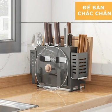 Kệ Cài Dao Thớt Đựng Đũa Đa Năng Úp Vung Nồi - Treo Tường Bếp MKS017 Giá Ưu Đãi 115k