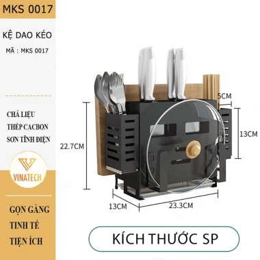 Kệ Cài Dao Thớt Đựng Đũa Đa Năng Úp Vung Nồi - Treo Tường Bếp MKS017 Giá Ưu Đãi 115k