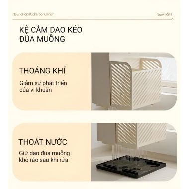 Kệ cắm dao kéo, đũa muỗng thoát nước, thoáng khí - Giá siêu tiết kiệm 145.000₫ 3 Kệ cắm dao kéo, đũa muỗng thoát nước, thoáng khí - Giá siêu tiết kiệm 145.000₫ 3