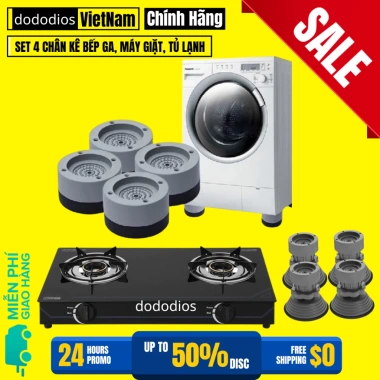 Kê Chân Đa Năng Bếp Ga - Bộ 4 trong 1 Máy Giặt, Tủ Lạnh, Lọc Nước - Chính hãng 30k