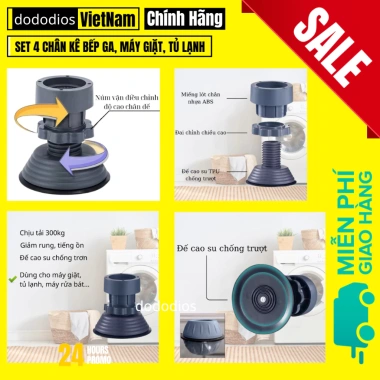 Kê Chân Đa Năng Bếp Ga - Bộ 4 trong 1 Máy Giặt, Tủ Lạnh, Lọc Nước - Chính hãng 30k