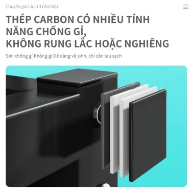 Kệ chén có nắp đậy đa năng thép cacbon: Kệ bếp thông minh, tiết kiệm không gian, giá chỉ 389.000₫ 5 Kệ chén có nắp đậy đa năng thép cacbon: Kệ bếp thông minh, tiết kiệm không gian, giá chỉ 389.000₫ 5