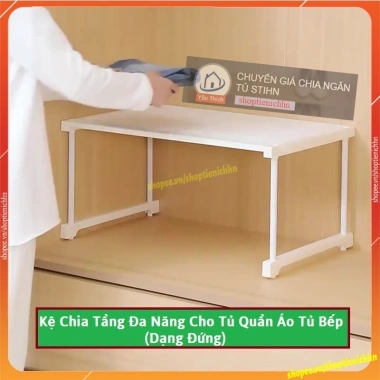 Kệ chia tầng đa năng 30cm ngăn tủ quần áo và tủ bếp STIHN giá chỉ 170.000đ