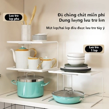 Kệ đa chức năng bàn bếp - Giá đỡ nồi, kệ tầng, tủ nghệ thuật, tủ nồi, 166.856 VND