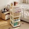 Kệ đa năng 3-4 tầng bánh xe đẩy - Tiện lợi cho bỉm sữa, spa, tủ 5 tầng 262 - Giá 58.000₫ 4