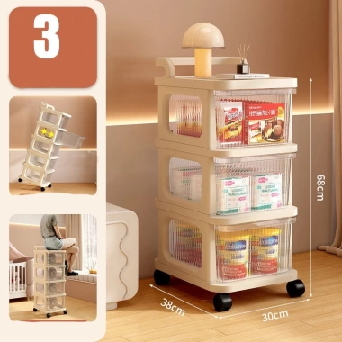 Kệ đa năng 3-4 tầng bánh xe đẩy - Tiện lợi cho bỉm sữa, spa, tủ 5 tầng 262 - Giá 58.000₫ 10