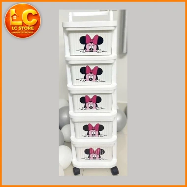 Kệ Đa Năng 3-5 Tầng Bánh Xe - Giá Đựng Đồ Chống Bụi, Spa, Văn Phòng, Bỉm Sữa, 175.000 VND