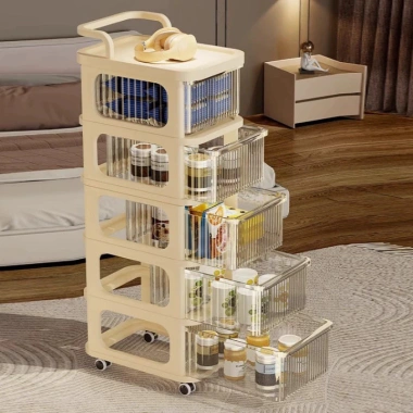 Kệ Đa Năng 3-5 Tầng MAISON Bỉm Sữa - Xe Đẩy Spa bánh xe, tủ kéo đầu giường - 96.000 VND