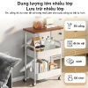 Kệ Đa Năng 3 Tầng Bánh Xe Khung Sắt Mặt Gỗ Chống Nước Dùng cho Phòng Khách Bếp Spa Salon Giá ưu đãi 272.000 VND 5
