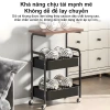 Kệ Đa Năng 3 Tầng Bánh Xe Khung Sắt Mặt Gỗ Chống Nước Dùng cho Phòng Khách Bếp Spa Salon Giá ưu đãi 272.000 VND 6