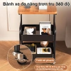 Kệ Đa Năng 3 Tầng Bánh Xe Khung Sắt Mặt Gỗ Chống Nước Dùng cho Phòng Khách Bếp Spa Salon Giá ưu đãi 272.000 VND 8