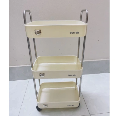 Kệ đa năng 3 tầng nhựa, tay đẩy, bánh xe xoay 360°, chỉ 69.000₫ (giá gốc 85.560₫) - mẹ bé & bếp 9 Kệ đa năng 3 tầng nhựa, tay đẩy, bánh xe xoay 360°, chỉ 69.000₫ (giá gốc 85.560₫) - mẹ bé & bếp 9