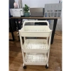 Kệ đa năng 3 tầng nhựa, tay đẩy, bánh xe xoay 360°, chỉ 69.000₫ (giá gốc 85.560₫) - mẹ bé & bếp 10