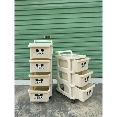 Kệ Đa Năng Bánh Xe Yami New 5.288 – Quai Đẩy, Đựng Đồ Ăn Vặt, Giá 72.000₫