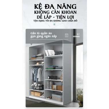 Kệ Đa Năng Chia Ngắn Tủ Nhà Bếp & Nhà Tắm – Đựng Quần Áo Tiện Dụng, Giá 57.000₫ 4