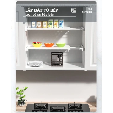 Kệ Đa Năng Chia Ngắn Tủ Nhà Bếp & Nhà Tắm – Đựng Quần Áo Tiện Dụng, Giá 57.000₫ 6