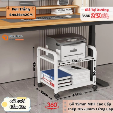 Kệ đa năng Homie Decor – Đựng case CPU, máy in, kệ bếp, bánh xe tiện lợi, giá 279.000₫