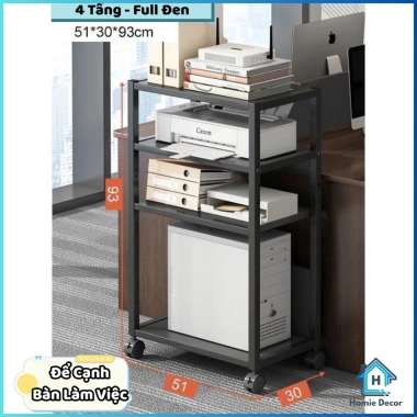 Kệ đa năng Homie Decor – Đựng case CPU, máy in, kệ bếp, bánh xe tiện lợi, giá 279.000₫