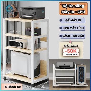 Kệ đa năng Homie Decor – Đựng case CPU, máy in, kệ bếp, bánh xe tiện lợi, giá 279.000₫