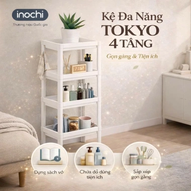Kệ Đa Năng Inochi Nhựa 2-4 Tầng Để Đồ Phòng Bếp & Phòng Tắm - Tiết Kiệm Không Gian