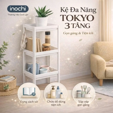 Kệ Đa Năng Inochi Nhựa 2-4 Tầng Để Đồ Phòng Bếp & Phòng Tắm - Tiết Kiệm Không Gian