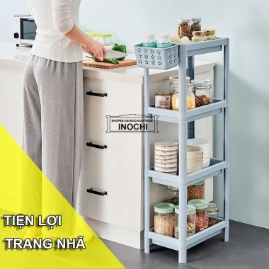 Kệ Đa Năng Inochi Nhựa 2-4 Tầng Để Đồ Phòng Bếp & Phòng Tắm - Tiết Kiệm Không Gian