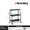 Kệ đa năng nhà bếp 3-4 tầng kép bánh xe thép carbon, kèm kệ vi sóng, gia vị, nồi chiên không dầu – giá 450.000₫ 6
