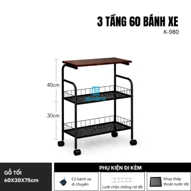 Kệ đa năng nhà bếp 3-4 tầng kép bánh xe thép carbon, kèm kệ vi sóng, gia vị, nồi chiên không dầu – giá 450.000₫ 6 Kệ đa năng nhà bếp 3-4 tầng kép bánh xe thép carbon, kèm kệ vi sóng, gia vị, nồi chiên không dầu – giá 450.000₫ 6