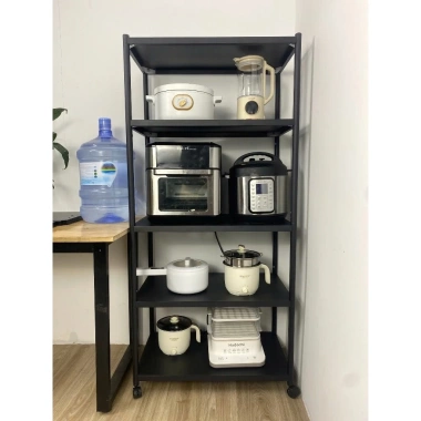 Kệ Đa Năng Nhà Bếp Thép Carbon Sơn Tĩnh Điện, Bánh Xe Di Chuyển, Đặt Lò Vi Sóng - 545.000₫ 2