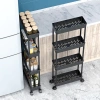 Kệ đa năng nhà bếp, xe đẩy di động, kệ khe hẹp đựng rau củ - Giá 207.539₫