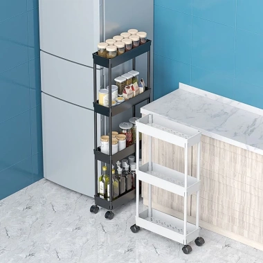 Kệ đa năng nhà bếp, xe đẩy di động, kệ khe hẹp đựng rau củ - Giá 207.539₫