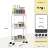 Kệ đa năng nhà bếp, xe đẩy di động, kệ khe hẹp đựng rau củ - Giá 207.539₫ 10