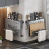 Kệ đa năng treo tường thép carbon dao thớt đũa muỗng thìa lắp 2 cách cho nhà bếp 2