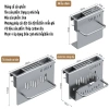 Kệ đa năng treo tường thép carbon dao thớt đũa muỗng thìa lắp 2 cách cho nhà bếp 5