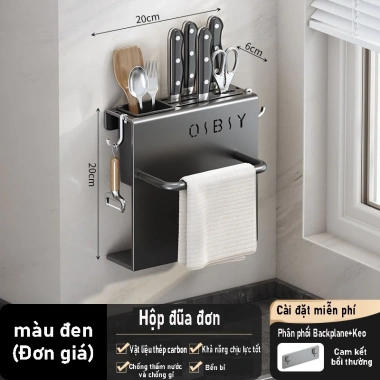 Kệ đa năng treo tường thép carbon dao thớt đũa muỗng thìa lắp 2 cách cho nhà bếp 10 Kệ đa năng treo tường thép carbon dao thớt đũa muỗng thìa lắp 2 cách cho nhà bếp 10