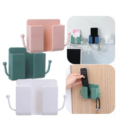Kệ dán tường đa năng giá đỡ sạc điện thoại & remote, tiện lợi, phù hợp mọi loại