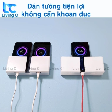 Kệ dán tường điện thoại Lớn Living C - Giá đỡ remote, điều khiển tivi đa năng, chỉ 23.000₫ 3