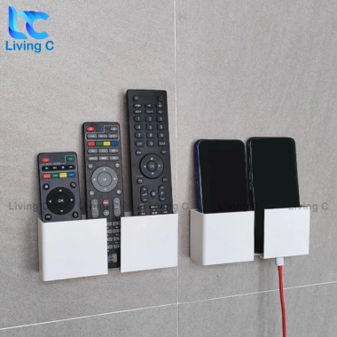 Kệ dán tường điện thoại Lớn Living C - Giá đỡ remote, điều khiển tivi đa năng, chỉ 23.000₫ 4