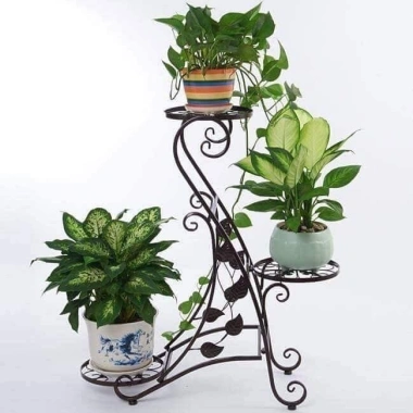 Kệ đặt chậu hoa 6 tầng, giá treo trang trí ban công trắng đen - Giá chỉ 265.000đ