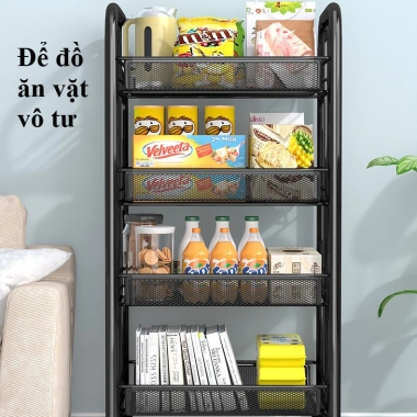 Kệ Đẩy 4 Tầng Sắt Bánh Xe - Dùng cho Spa, Salon, Gia đình - Giá ưu đãi 235.000₫ 4