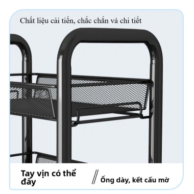 Kệ Đẩy 4 Tầng Sắt Bánh Xe - Dùng cho Spa, Salon, Gia đình - Giá ưu đãi 235.000₫ 6