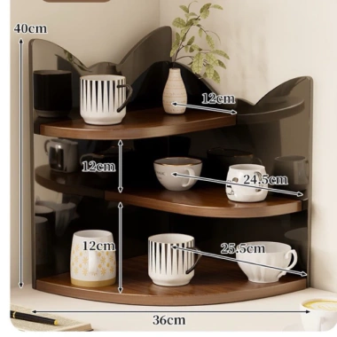 Kệ để bàn 3 tầng cao cấp - Đa năng góc bếp, bàn ăn, trang điểm, ngăn cốc, nước, mỹ phẩm - 429.000₫ 8