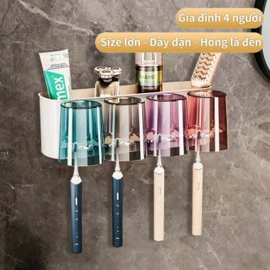 Kệ Để Bàn Chải & Kem Đánh Răng 2‑4 Cốc – ECOCO Nhà Tắm Không Khoan 48.100₫ 3