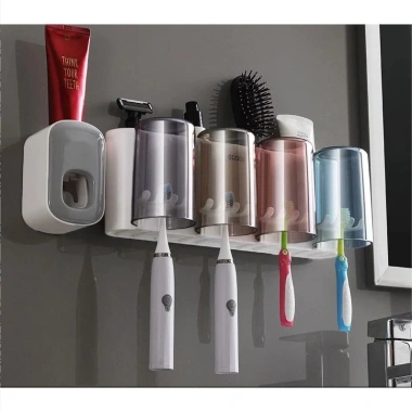 Kệ Để Bàn Chải & Kem Đánh Răng 2‑4 Cốc – ECOCO Nhà Tắm Không Khoan 48.100₫ 10