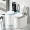 Kệ để bàn chải và kem đánh răng mini Ecoco dán cường lực siêu chắc 2 cốc giá ưu đãi 77.420 VND