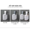 Kệ để bàn chải và kem đánh răng mini Ecoco dán cường lực siêu chắc 2 cốc giá ưu đãi 77.420 VND 6