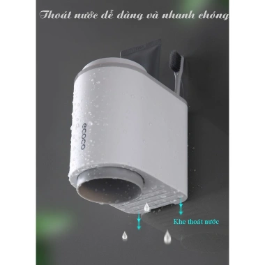 Kệ để bàn chải và kem đánh răng mini Ecoco dán cường lực siêu chắc 2 cốc giá ưu đãi 77.420 VND 9