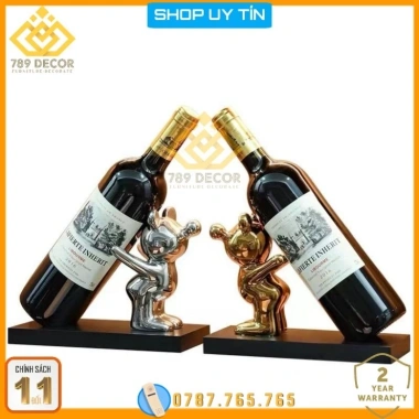Kệ để chai rượu vang trang trí tủ kệ phòng khách - Thiết kế sáng tạo, giá 165.000₫